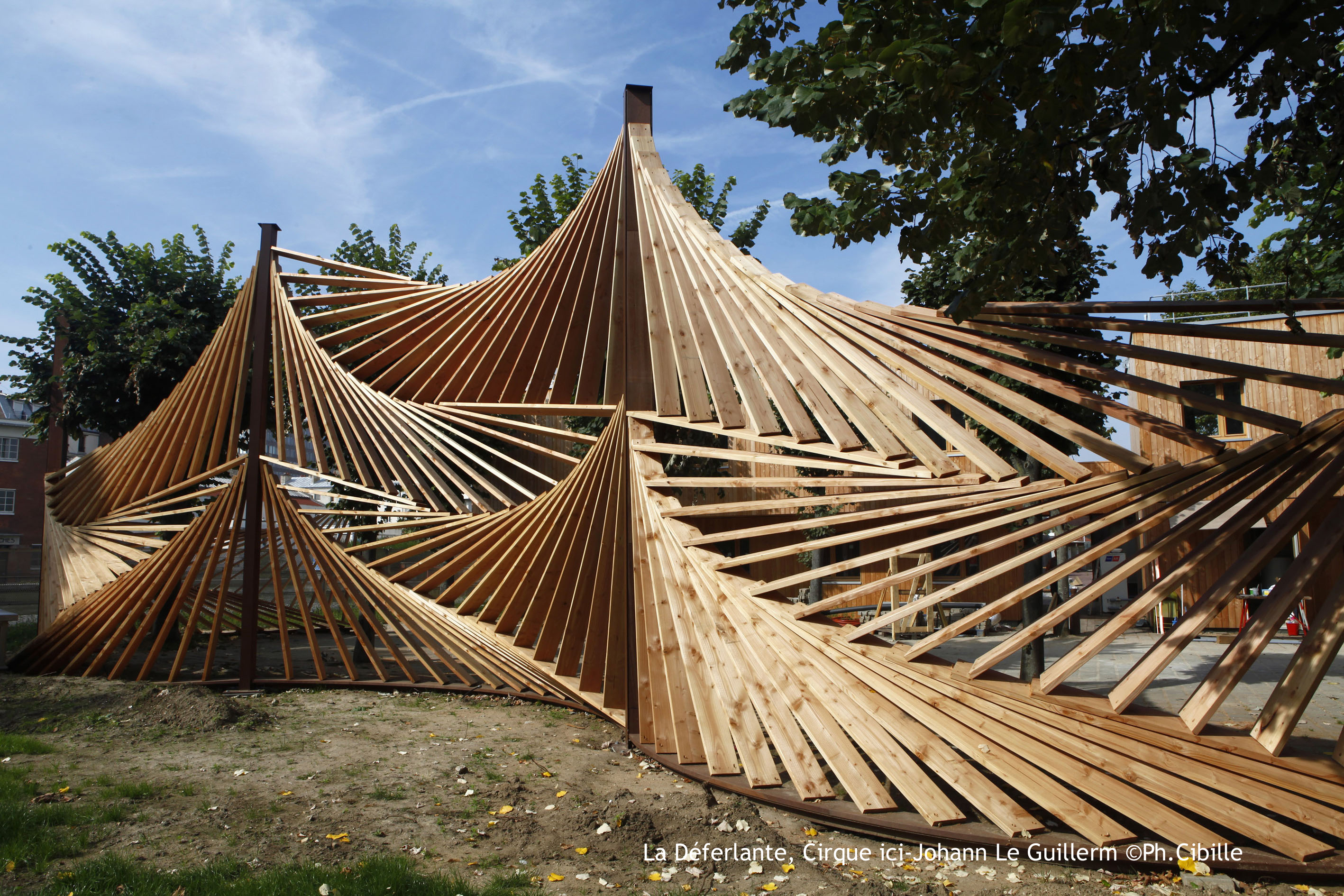 Installations en bois au parc de la Villette – Paris (75)